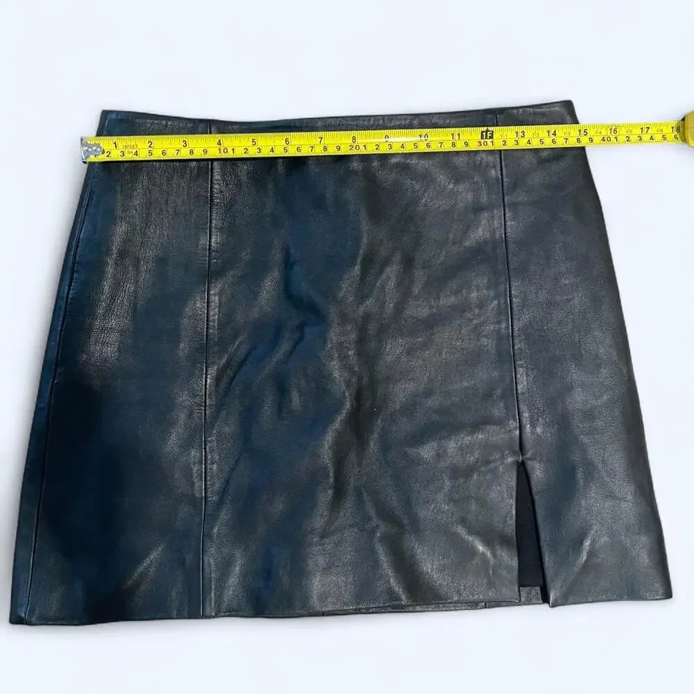 Lamarque lamb leather skirt size 6. originally $400 - Picture 8 of 8